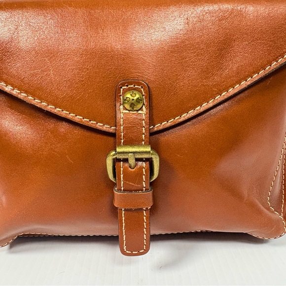 Patricia Nash Avellino Brown Full Grain Leather Adjustable Strap Crossbody Bag - Picture 4 of 16